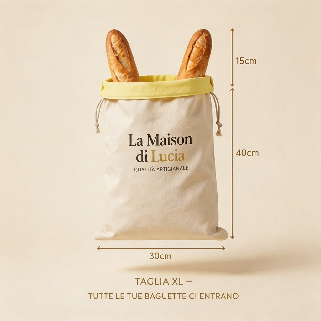 Il Sacchetto Lucia (30 x 40 cm) — Il tuo pane fresco dopo 5 giorni